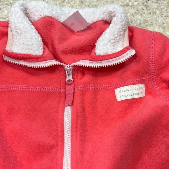 🌖 Carters size 6 pink full zip fleece - Picture 2 of 5